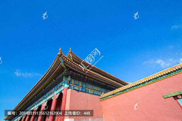 北京故宮,藍天白云