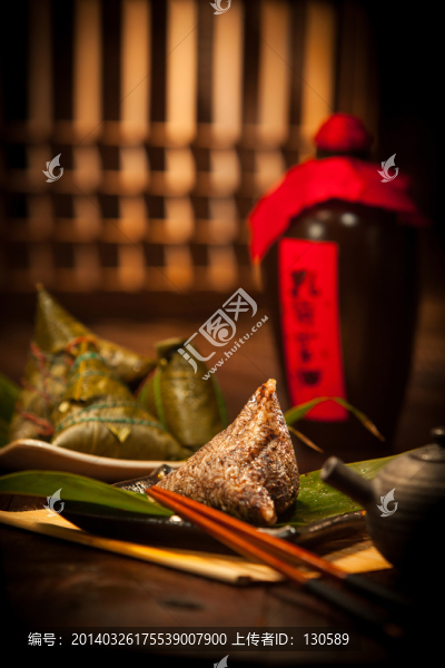 黑糖粽特寫