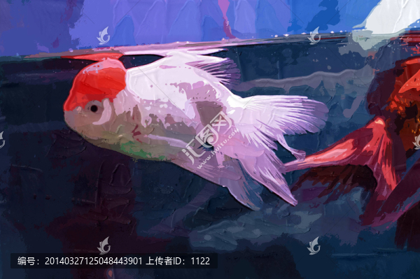 裝飾畫,金魚