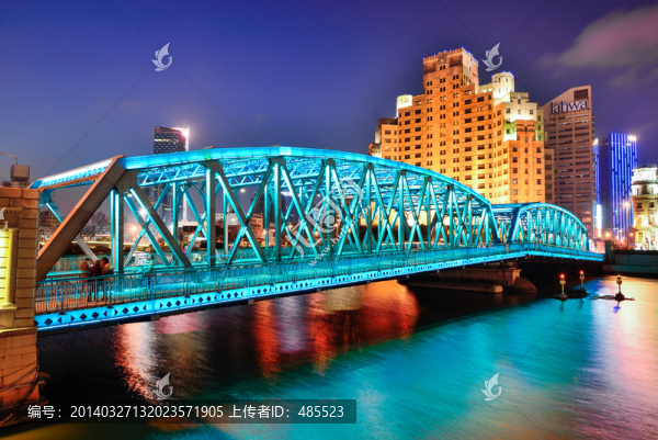 上海外灘外白渡橋夜景