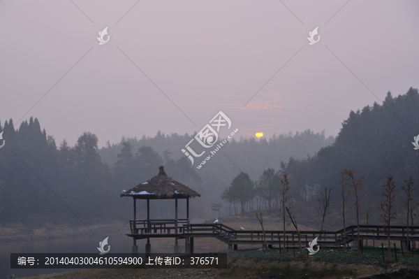 千島湖龍川灣日出