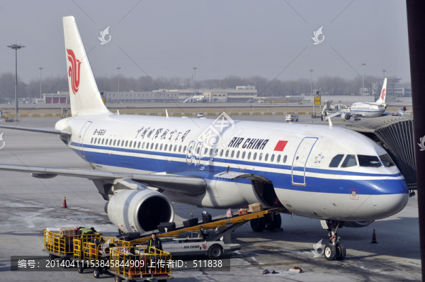 首都機(jī)場(chǎng)停機(jī)坪上的國(guó)航班機(jī)