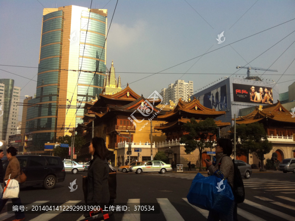 上海,都市,街道,靜安寺,現(xiàn)代