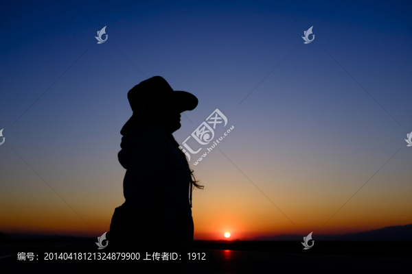 牛仔,夕陽