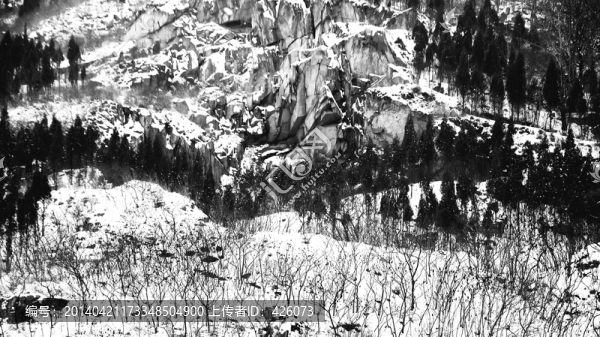 黑白風(fēng)格冬雪大山