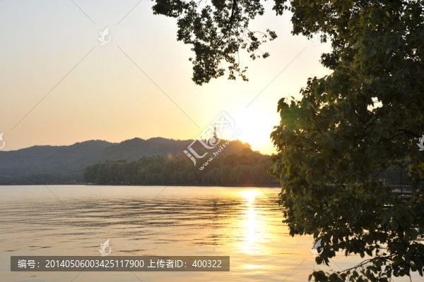 西湖,湖濱公園,保俶塔,傍晚