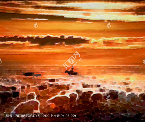 色彩,抽象,裝飾畫,油畫
