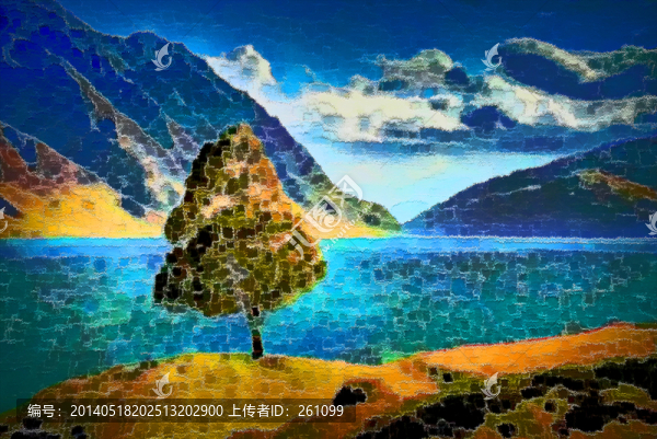 色彩,抽象,裝飾畫,油畫