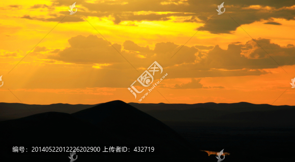 晚霞,火燒云素材