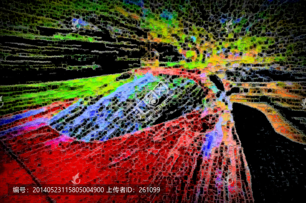 色彩,抽象,裝飾畫,油畫