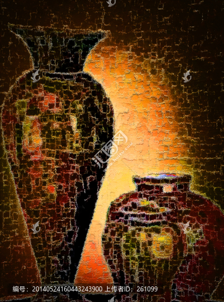 色彩,抽象,裝飾畫,油畫