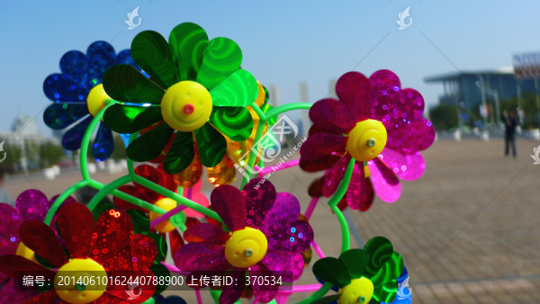 風(fēng)車,卡通,玩具,藍(lán)天,戶外