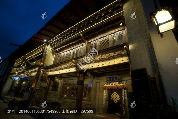 香格里拉,獨(dú)克宗古城夜景