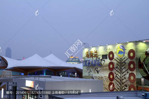 上海,世博園,展會,戶外,夜景