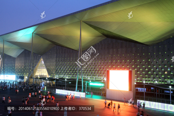 上海,世博園,展會(huì),戶外,夜景
