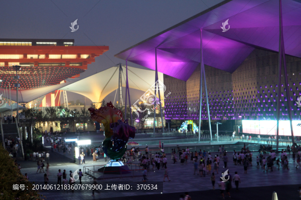 上海,世博園,展會,戶外,夜景