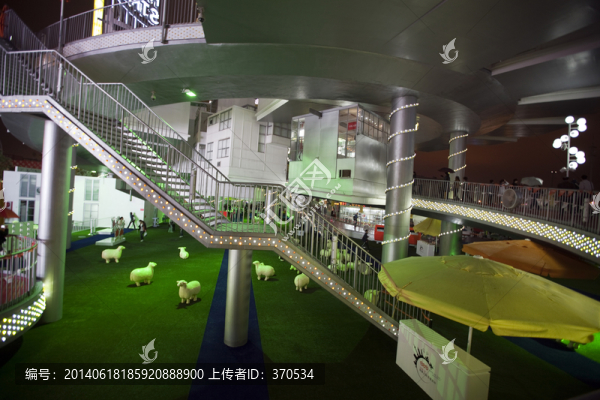 上海,世博園,展會,戶外,夜景