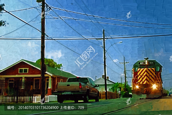 火車裝飾畫