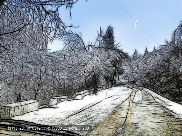 廬山道路雪景