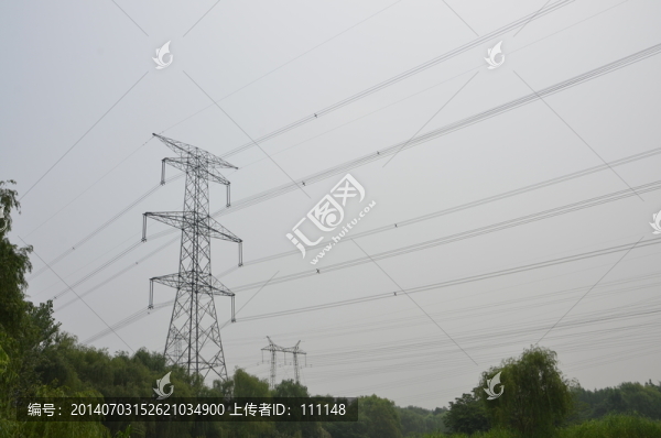 鐵塔高壓電線
