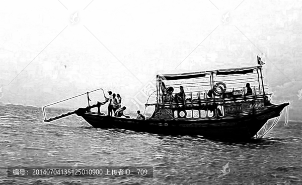 輪船裝飾畫