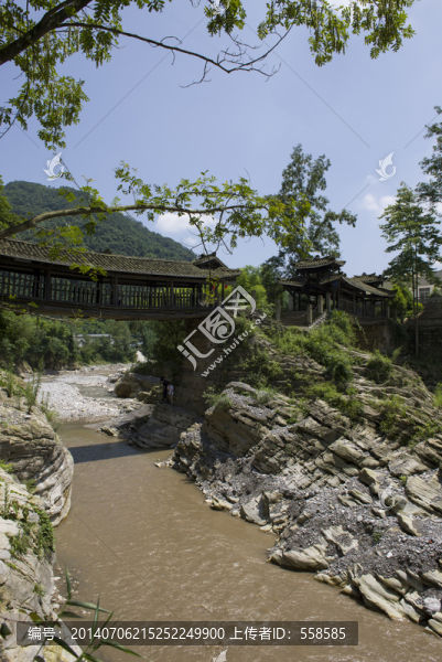 四川安縣姊妹橋與茶坪河