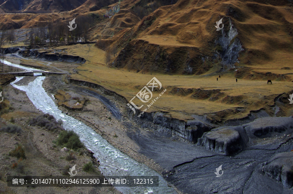 河床,沖洗,地貎