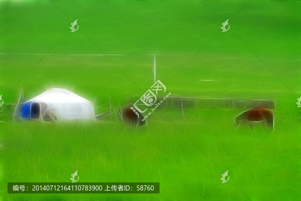 電腦畫,牧場印象