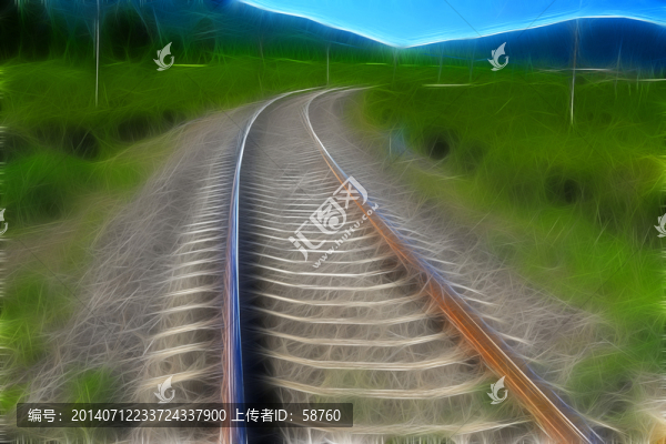 電腦畫,鐵路