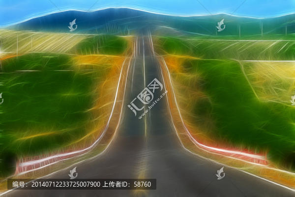 電腦畫,原野之路