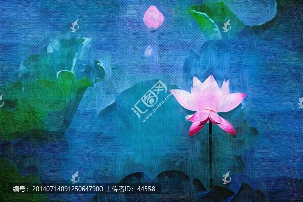 荷花,無(wú)框畫(huà),裝飾畫(huà),抽象畫(huà)