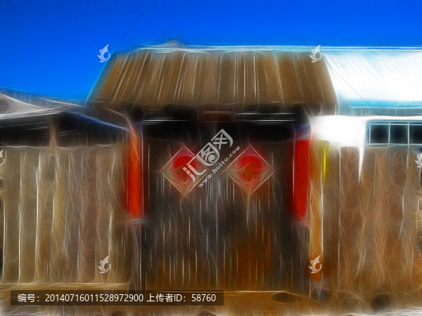 電腦畫,東北人家