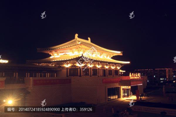 建筑夜景,龍門古玩城夜景,燈