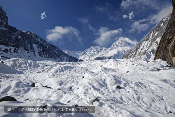 海螺溝冰川和貢嘎山雪峰