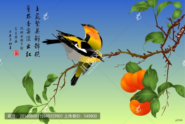 杏子雙鳥