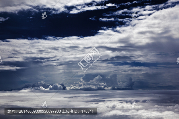 云彩,藍(lán)天,白云,云,高空云
