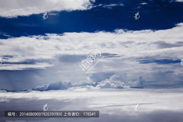 云彩,藍(lán)天,白云,云,高空云