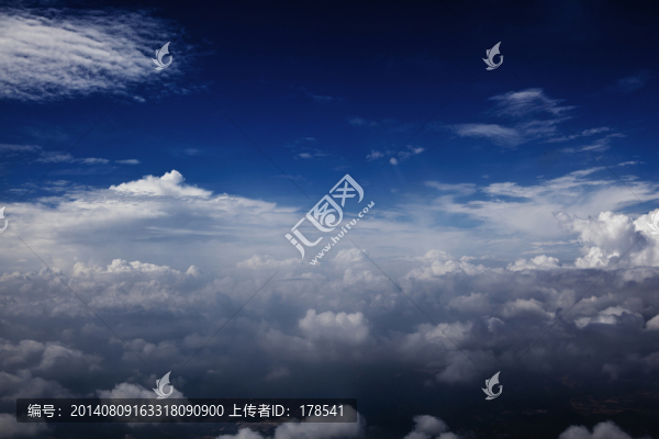 云彩,藍天,白云,云,高空云