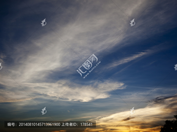 云彩,藍(lán)天,白云,云,高空云