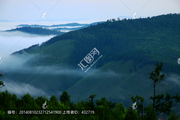 興安嶺林海日出,云海