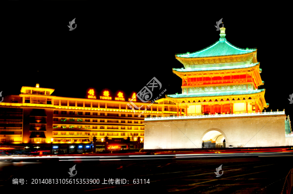 西安風(fēng)光,鼓樓,鐘樓,古建筑