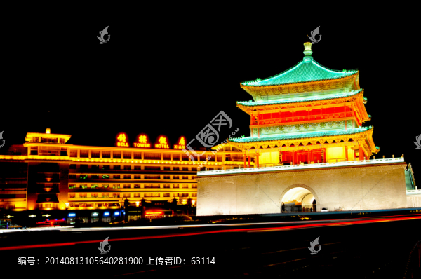 西安風(fēng)光,鼓樓,鐘樓,古建筑