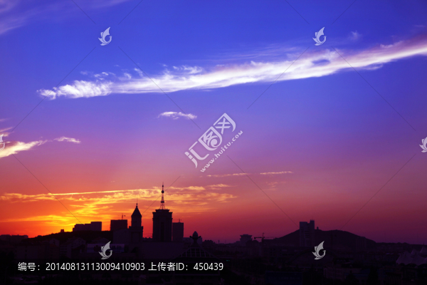 城市晚霞