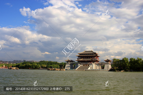 西安,大唐芙蓉園,仿古建筑