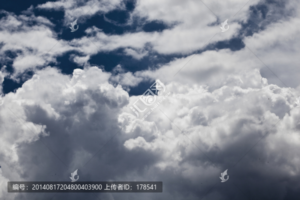 云彩,藍(lán)天,白云,云,高空云