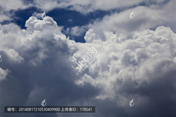 云彩,藍(lán)天,白云,云,高空云