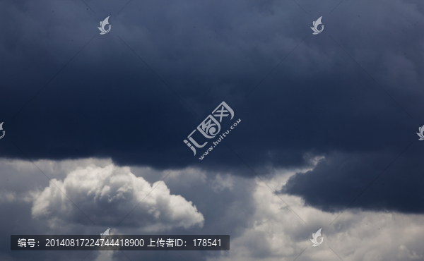 云彩,藍(lán)天,白云,云,高空云