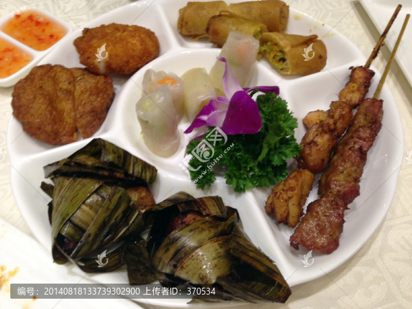泰國(guó)菜,肉餅,肉串,點(diǎn)心,美食