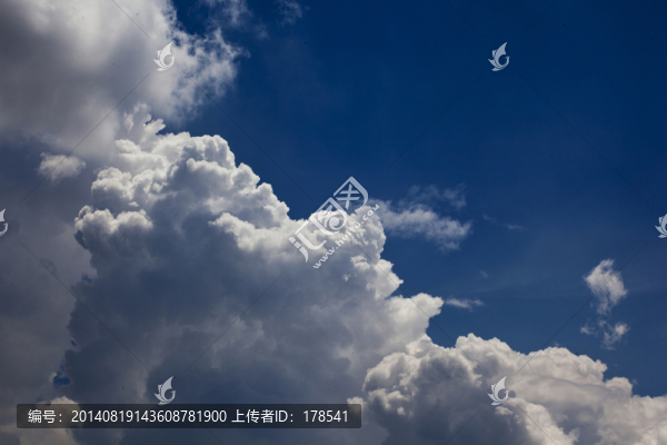 云彩,藍(lán)天,白云,云,高空云