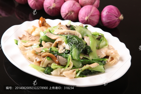 野山菌炒小白菜